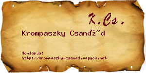 Krompaszky Csanád névjegykártya